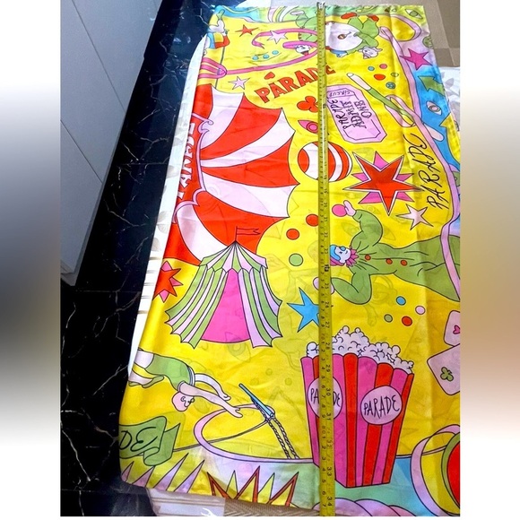 Parade Circus Carnival Colorful Square Scarf Big Top Clown - Picture 3 of 7